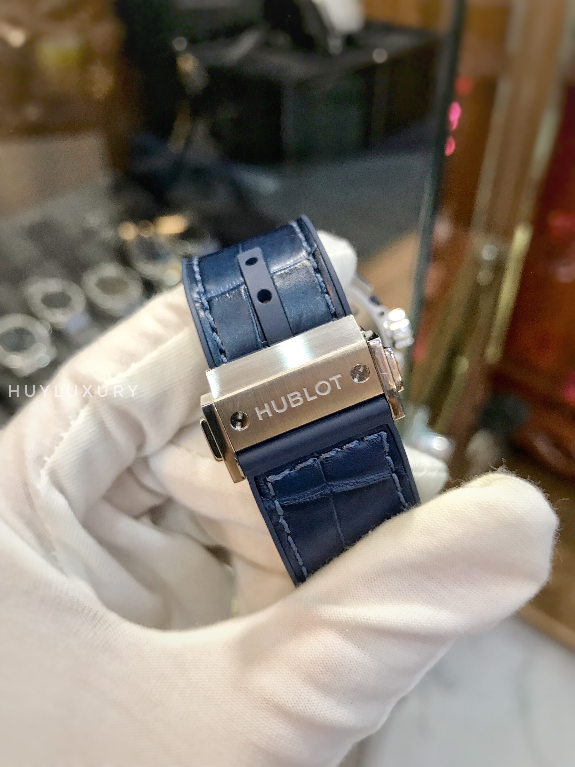 HUBLOT BIG BANG STEEL BLUE DIAMOND 41MM