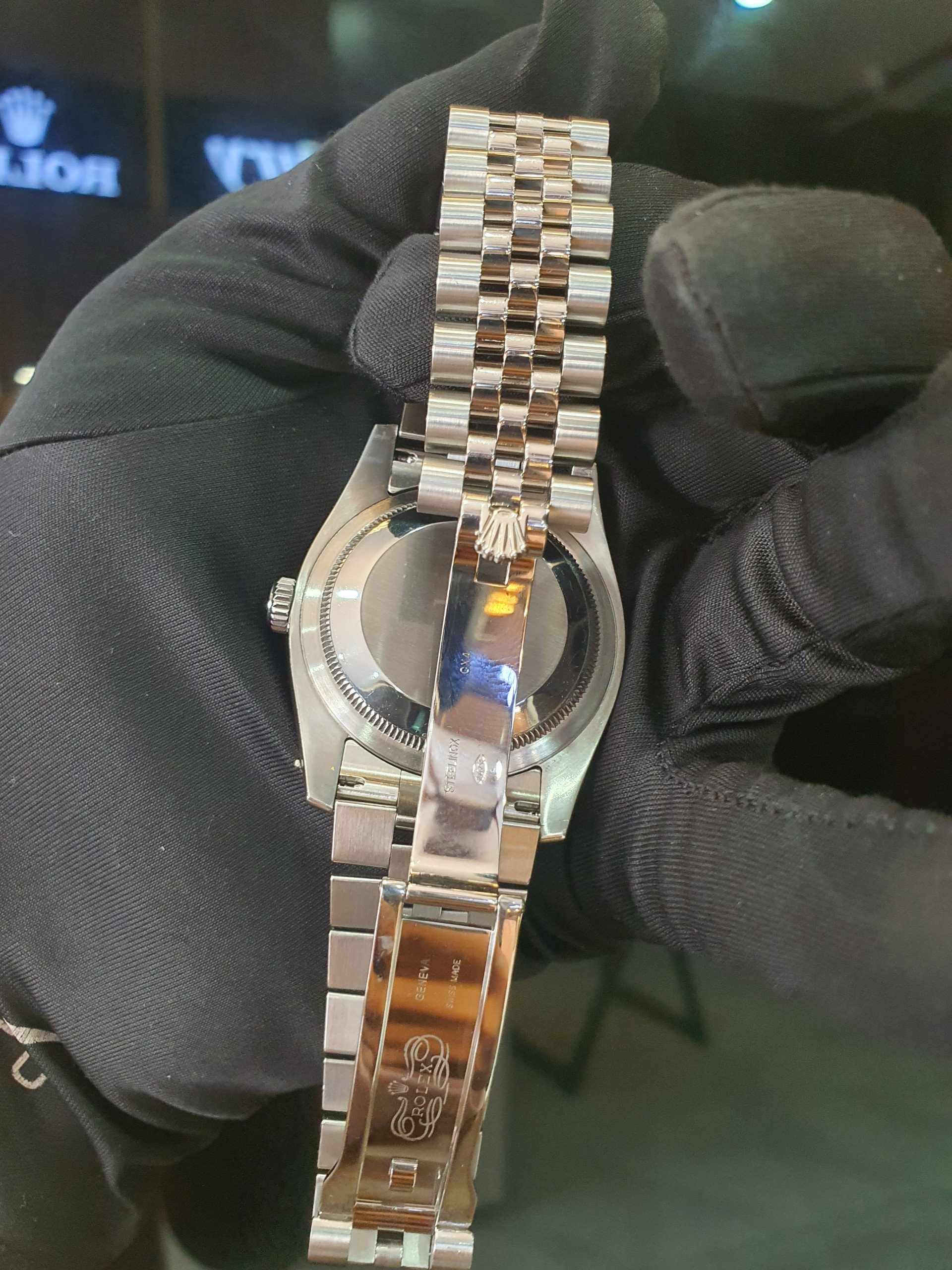 ĐỒNG HỒ ROLEX DATE JUST 36MM 116234 VI TÍNH XANH VÀNH KIM CƯƠNG
