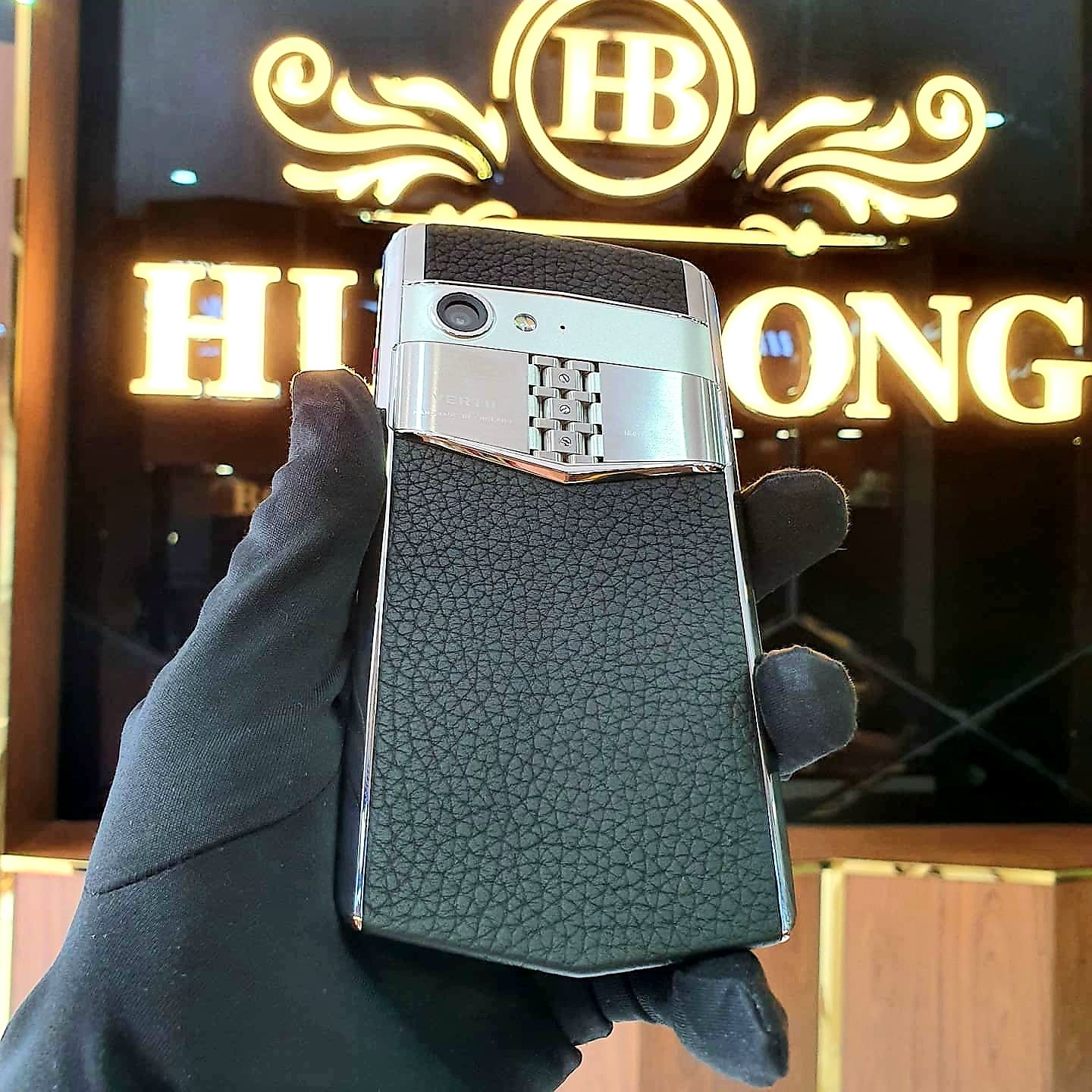 Vertu Aster P Steel Black Skin New 100%