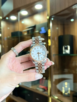 Đồng Hồ Rolex Datejust 36 116231 Mặt Số Trắng Nạm Kim Cương