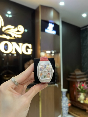 Đồng hồ Nữ Franck Muller V32 Red Color Diamond Chính Hãng